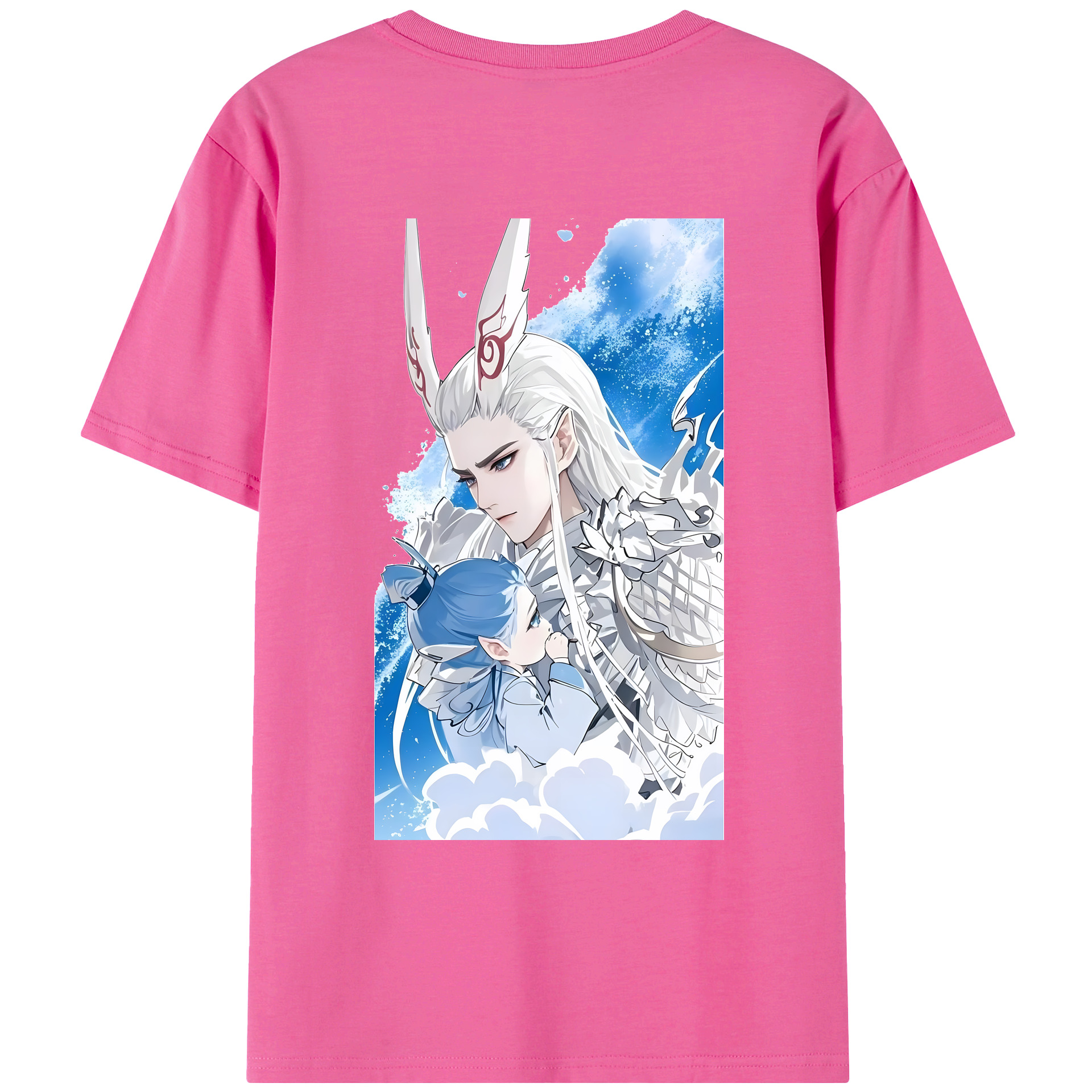（画像用） Ne Zha 2 ナタ 魔童の大暴れ レディース半袖Tシャツ(バックプリント)